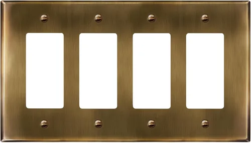 Vista 43 de LIDER Placa decorativa de pared de metal para interruptor o receptáculo, cubierta de salida de acero inoxidable, resistente a la corrosión