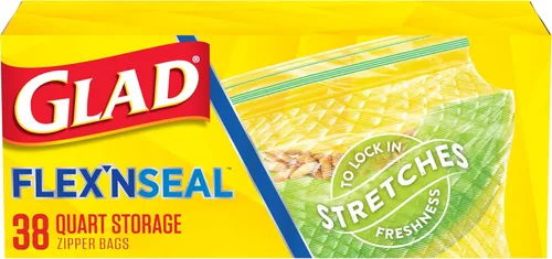 Vista 9 de Bolsas de plástico para almacenamiento de alimentos Glad Flex'N Seal, de galón, 35 unidades (el paquete puede variar)
