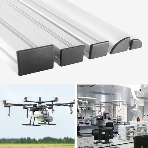 Vista 5 de Accesorios de plástico ABS de 1.181x2.362 in Tapa de extremo Negro T-Ranura Accesorios de perfil de aluminio 35 PC