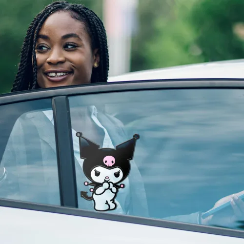 Vista 4 de Calcomanía adhesiva Hello Kitty Kuromi Giggle - Calcomanía gráfica adhesiva despegar y pegar