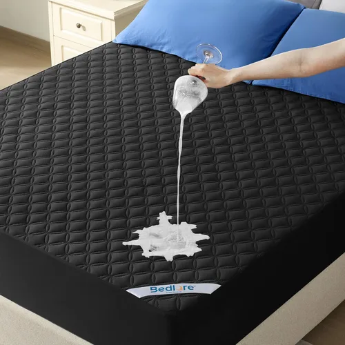 Vista 11 de BEDLORE Protector de colchón impermeable, sin ruido, tamaño individual, con bolsillo profundo ajustado de hasta 6 a 15 pulgadas, suave