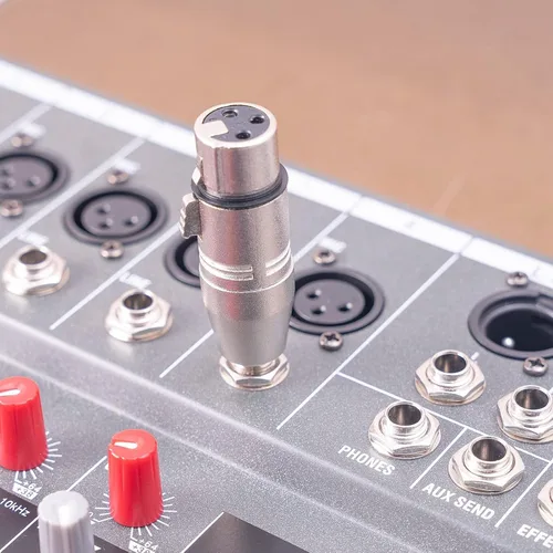 Vista 4 de XLR hembra a 1/4 "TS adaptador de micrófono, conector mono de 0.250 in a conector hembra XLR de 3 pines, convertidor XLR hembra a cuarto de pulgada