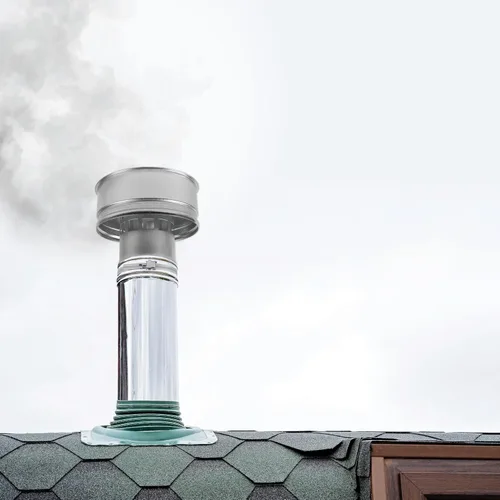 Vista 5 de Vent Systems Tapa redonda de ventilación de techo de 4 pulgadas, protector de lluvia de chimenea de acero galvanizado con escudo contra el viento