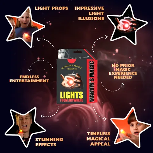 Vista 3 de Marvin's Magic - Luces de cualquier lugar - Edición para adolescentes y adultos - Juego profesional de trucos para adultos - Trucos de magia