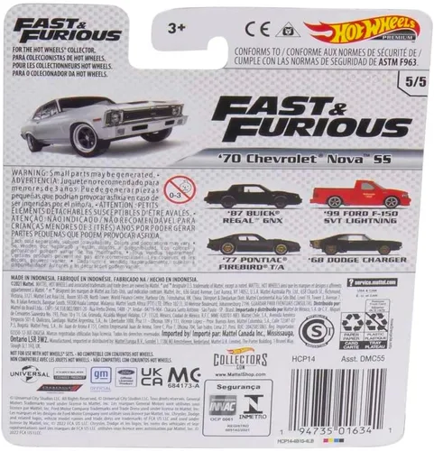 Vista 5 de Hot Wheels Colección de entretenimiento retro de vehículos a escala 1:64 de películas Blockbuster, TV y videojuegos, réplicas icónicas para jugar