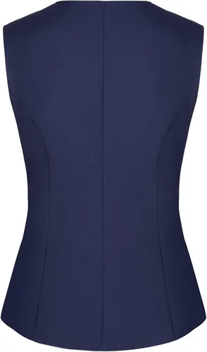 Vista 2 de MINTLIMIT Chaleco para mujer, totalmente forrado, con botones, cuello en V, formal, elegante, con bolsillos