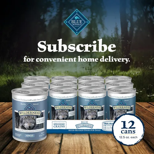 Vista 11 de Blue Buffalo Wilderness - Alimento húmedo natural con alto contenido de proteínas para perros adultos, pavo y pollo con granos integrales, latas