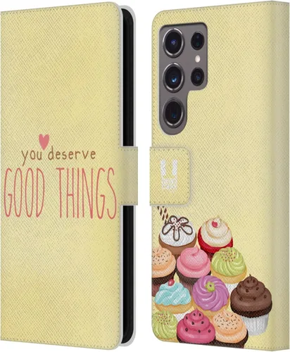 Vista 313 de Head Case Designs Assortment Cupcakes Happiness Leather Wallet Case Compatible with Samsung Galaxy A07 4G Surtido
