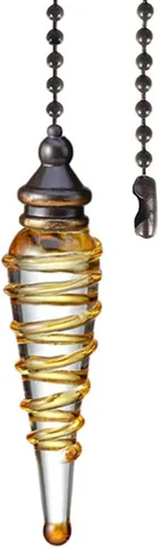 Vista 7 de Extensor de cadena de bola ámbar, conector de cadena de ventilador de techo de 12 pulgadas