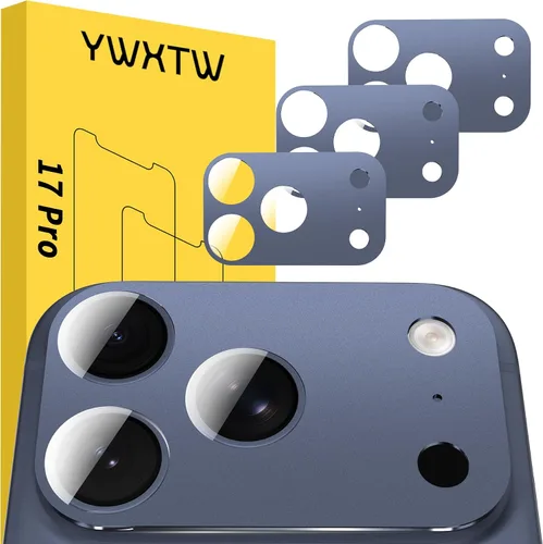 Vista 17 de YWXTW Protector de lente de cámara para iPhone 17 Pro, cobertura completa, protector de pantalla de lente de vidrio templado para iPhone 17 Pro