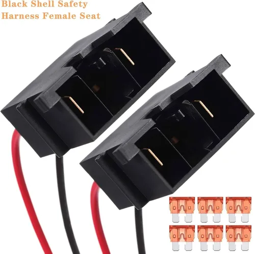 Vista 4 de Weewooday 2 piezas de conector de arnés de cables compatibles con ruedas de alimentación de batería Arnés de cableado de batería SLA de repuesto