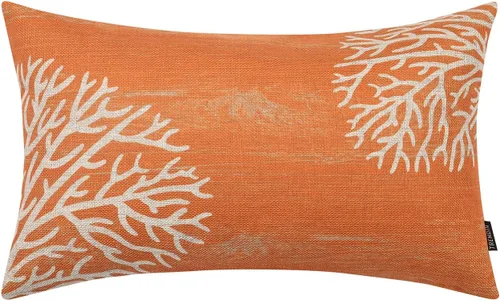 Vista 9 de TRENDIN PL1104TR - Funda de almohada para sofá de 12 x 20 pulgadas, decoración marina marina, rectangular, de poliéster, decoración rústica
