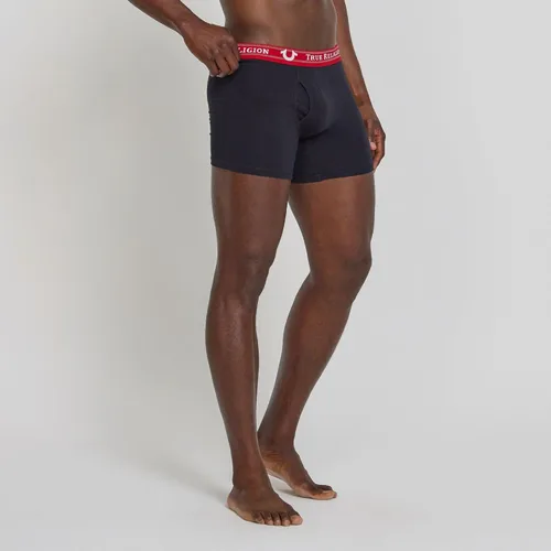 Vista 4 de True Religion Mens Boxer Briefs Cotton Stretch Underwear for Men Pack of 4 Negro