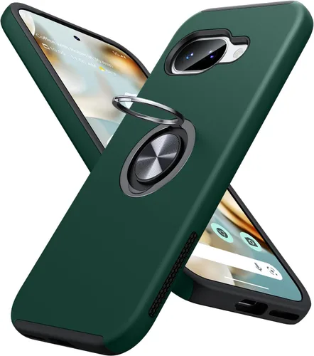 Vista 18 de JAME Funda delgada para Google Pixel 7 Pro, soporte de anillo a prueba de Azul