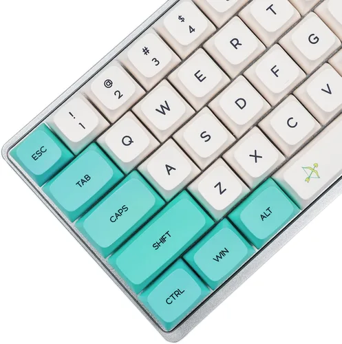 Vista 13 de YMDK 127 teclas negras en blanco ZDA XDA V2 teclas PBT Keycap para teclado MX 104 87 61 melodía 96 KBD75 ID80 GK64 SP84