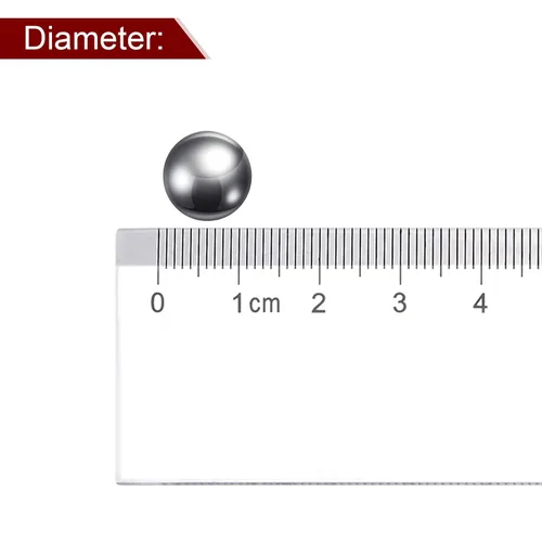 Vista 4 de HARFINGTON 80pcs bolas de precisión 0.433 in diámetro G10 bola de acero cromado para rodamientos, plata