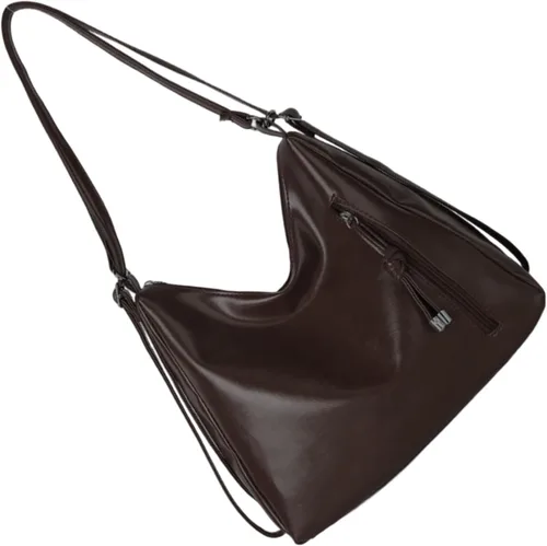 Vista 12 de Amplia bolsa de hombro, práctica mochila de piel sintética resistente al desgaste con correa ajustable para mujeres y niñas, Negro