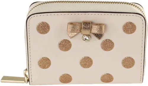 Vista 2 de Kate spade new york Wrap Party - Tarjetero pequeño con cremallera (pergaminodorado)