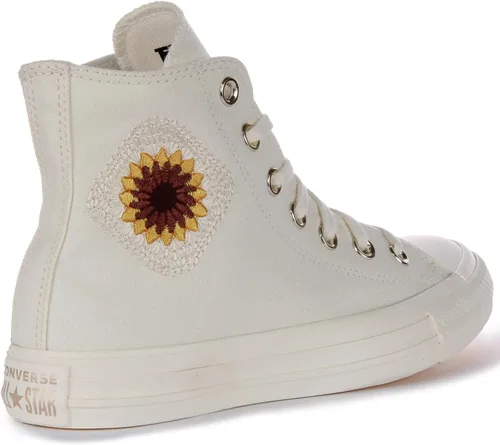 Vista 3 de Converse Chuck Taylor All Star Festival - Tenis de ganchillo para mujer, color blanco