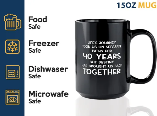Vista 4 de Wish You Lived Next Door - Taza de café de 15 onzas, color negro, para 40 años, regalos para ancianos y ancianos, regalo de amistad para niños