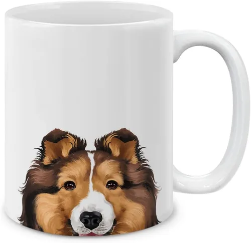 Vista 3 de MUGBREW Akita Inu Puppy Dog - Taza de café de cerámica, 11 onzas