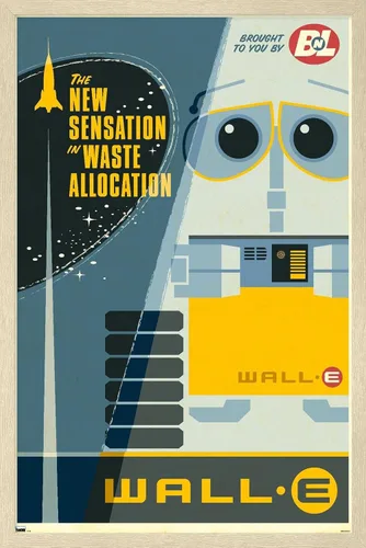 Vista 7 de Trends International Disney Pixar Wall-E - Póster de pared New Sensation, 14.72 x 22.37 pulgadas, versión enmarcada de madera de granero