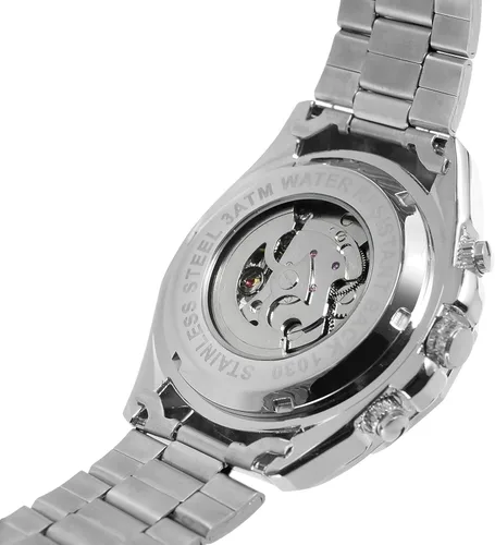 Vista 5 de FORSINING Reloj de pulsera de acero inoxidable Movt automático de marca para hombre, Chino