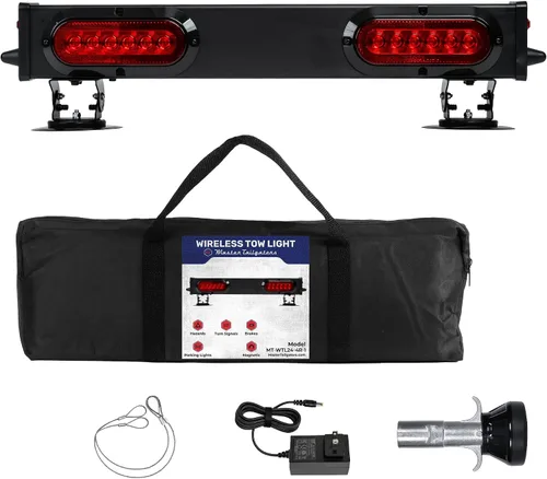 Vista 8 de Master Tailgaters Barra de luz inalámbrica de remolque de 19 pulgadas LED ultra brillante Luces de señal multifuncionales Montaje magnético
