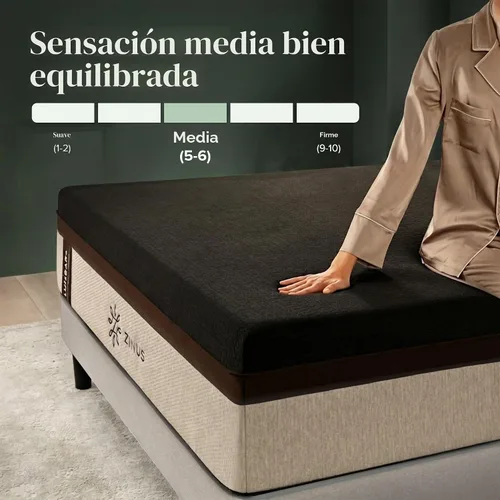 Vista 6 de Zinus Colchón Queen Lumbar+ de espuma viscoelástica prémium de 14 pulgadas