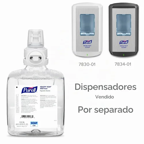 Vista 6 de Purell CS8 - Recambio de espuma de jabón saludable, sin fragancia, 2 unidades x 40.6 fl oz -7874-02
