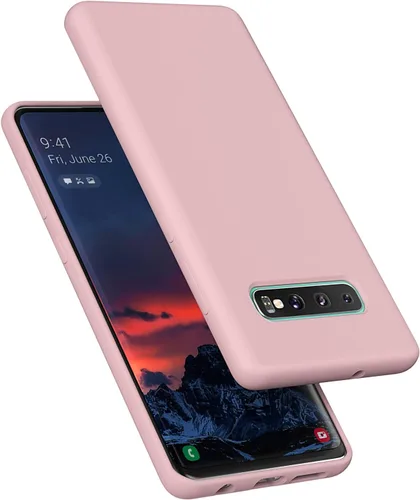 Vista 8 de Funda diseñada para Galaxy S10 Plus de 6.4 pulgadas, S10+ de gel de silicona líquida a prueba de golpes, funda de forro de tela de microfibra suave