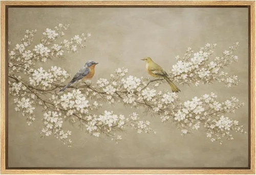 Vista 42 de SIGNWIN Lienzo enmarcado para pared, diseño de planta de bosque de montaña verde pastel, naturaleza, ilustraciones de área silvestre, arte moderno