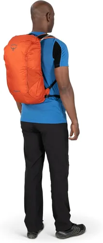 Vista 12 de Osprey Skarab 18L Mochila de senderismo para hombre con depósito hidráulico, verde tundra, talla única, Tundra Verde, Mochila de senderismo Skarab