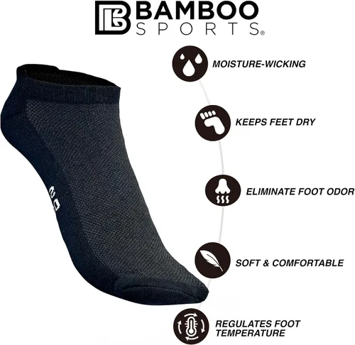 Vista 2 de Calcetines de entrenamiento de bambú súper suaves y cómodos para hombres, mujeres y niños