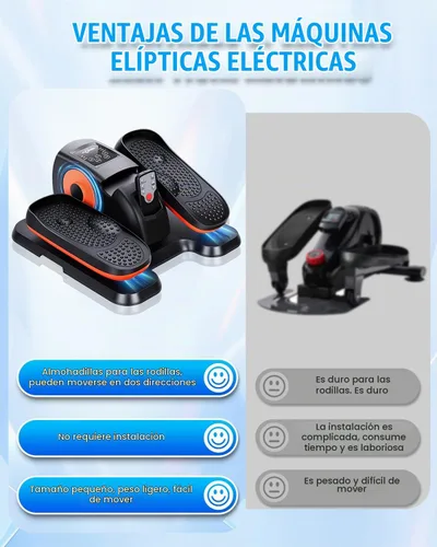 Vista 6 de Under Desk Elliptical Machine, Electric Leg Exerciser for Seniors 100% No Assembly, Portable Quiet Elliptical Exercise Machine, Seated Pedal