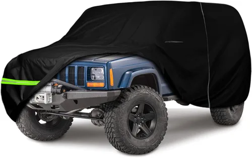 Vista 19 de Funda impermeable de 6 capas para automóvil de repuesto para Jeep Grand Cherokee 1993-2010 All Weather Car Cover with Cotton Liner, Zipper Door