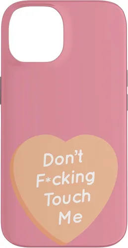 Vista 4 de Don't F Touch Me - Carcasa para iPhone 17, diseño de texto de corazón