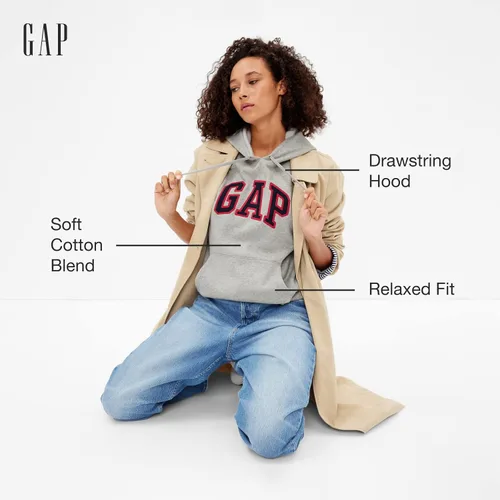 Vista 2 de GAP Sudadera con capucha y logotipo para mujer
