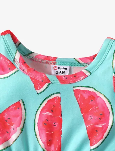 Vista 3 de PATPAT Mameluco floral sin mangas con borlas y pompón para bebé niña con diadema de 0 a 18 meses