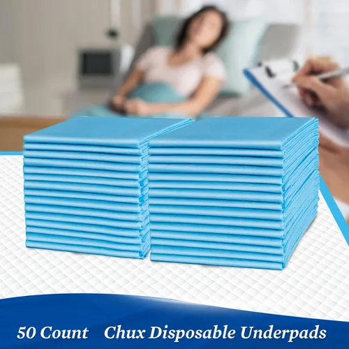 Vista 7 de SOFYFINE Almohadillas desechables de alta calidad de 23 x 36 pulgadas (50 unidades), a prueba de fugas para adultos, almohadillas absorbentes