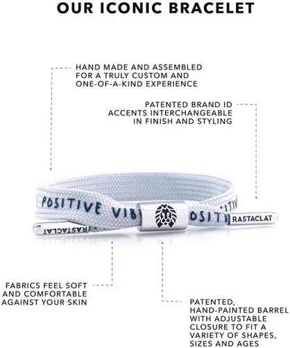 Vista 2 de Rastaclat Original Hand Assembled Motivational Adjustable Single Lace Bracelets for All Ages Men Women