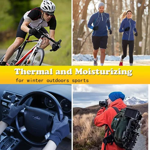 Vista 5 de Guantes de invierno para hombres y mujeres, con pantalla táctil, guantes cálidos, resistentes al agua, resistentes al viento, guantes térmicos