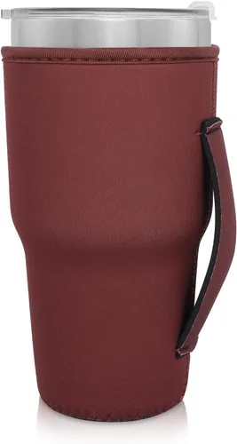 Vista 69 de Fundas Aislantes de Neopreno Portavasos con Asa para Vasos Tumbler de 20oz, Funda Reutilizable para Café Helado Para Tazas de Café de 30oz - 32oz