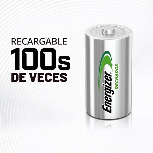 Vista 4 de Energizer Pilas recargables C, Batería recargable C precargada, 2