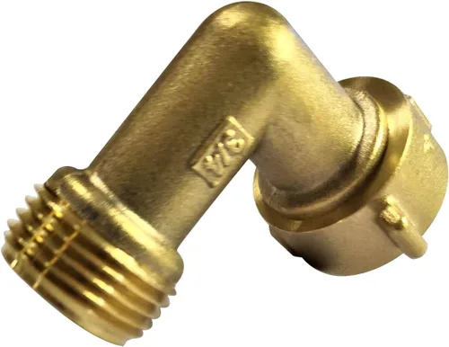 Vista 4 de Conector de codo de manguera de jardín de 90 grados Montaje de Adaptador de manguera de entrada de agua RV con lavadora a presión 3/4 "FHT x 3/4