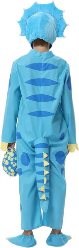 Vista 4 de Dinosaur Costume for Kids Halloween Costumes for Toddlers Boys Girls Triceratops Costumes for Trick or Treating