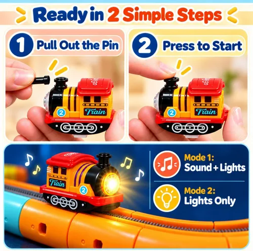 Vista 6 de Juego de tren eléctrico para niños de 3, 4, 5, 6, 7, 8 años