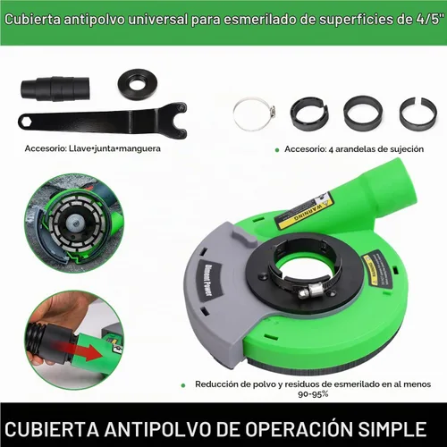 Vista 3 de cubierta antipolvo de molienda para amoladora angular de 4 1/2-pulgadas / 5-pulgadas, rueda de copa de molienda de diamante de 5-pulgadas