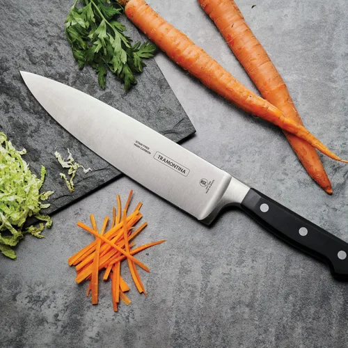 Vista 2 de Tramontina Pro Series - Cuchillo de chef forjado de 8 pulgadas, cuchillos de cocina de acero de alto carbono sin manchas para cocinar