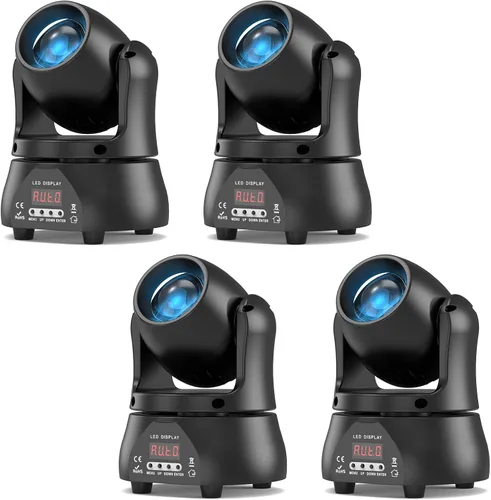 Vista 11 de 2PCS 40W LED de cabeza móvil luz RGBW haz iluminación escenario focos con sonido DMX activado modo automático para fiestas, pista de boda, banda